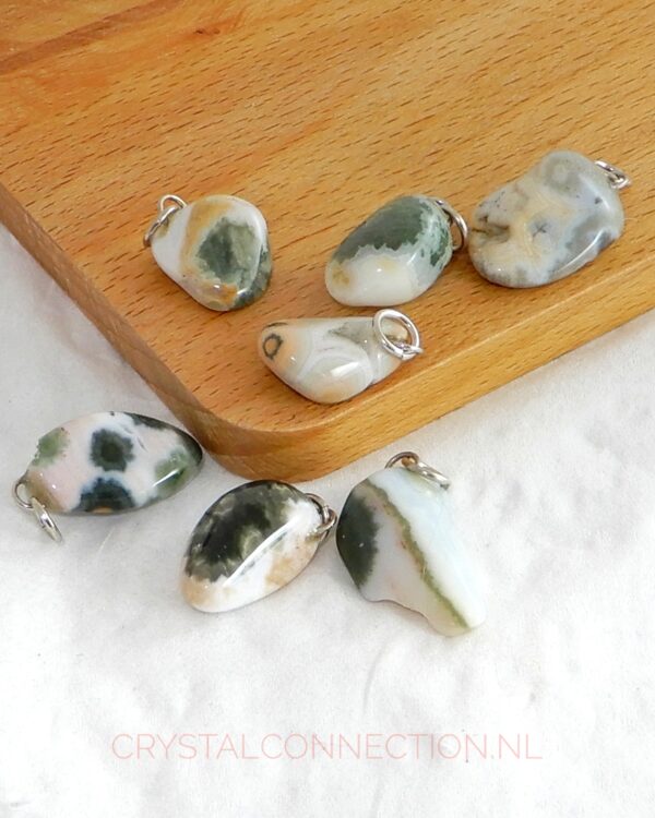 Oceaan jaspis doorboorde hanger