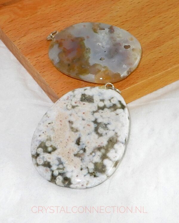 Oceaan jaspis doorboorde hanger
