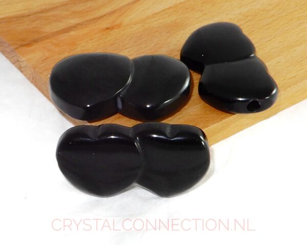 onyx-doorboorde-hanger-dubbel-hart Onyx doorboorde hanger