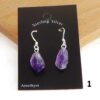 Amethist oorhanger zilver