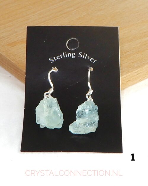 oorhanger-aquamarijn-no1 Aquamarijn oorhanger zilver