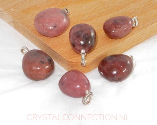 rhodoniet-hanger-zilv-oogje Rhodoniet hanger