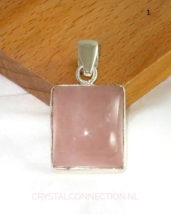 rozekwarts-hanger-zilver-no1 Rozekwarts zilveren hanger