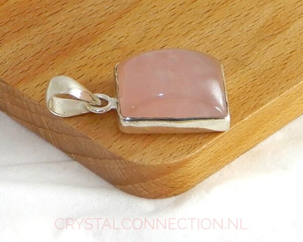 rozekwarts-hanger-zilver-no1-zij2 Rozekwarts zilveren hanger