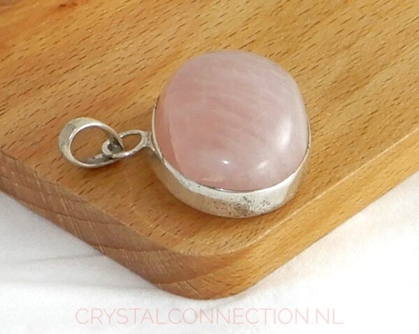 rozekwarts-hanger-zilver-no2-zij2 Rozekwarts zilveren hanger