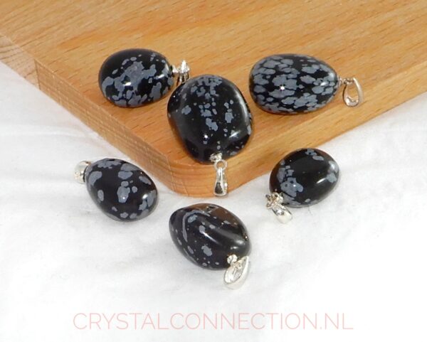 Obsidiaan Sneeuwvlok hanger