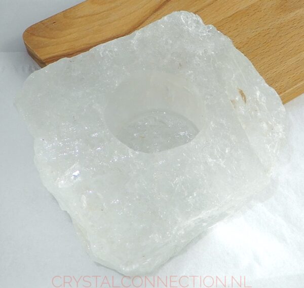 Bergkristal waxinelichthouder