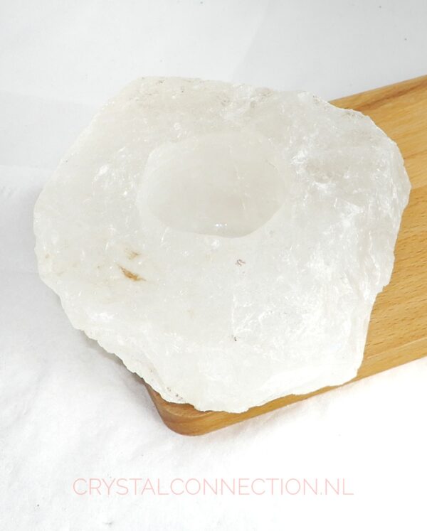 Bergkristal waxinelichthouder