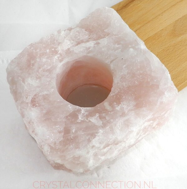 Bergkristal waxinelichthouder