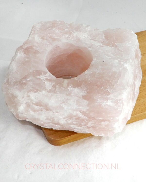 Bergkristal waxinelichthouder