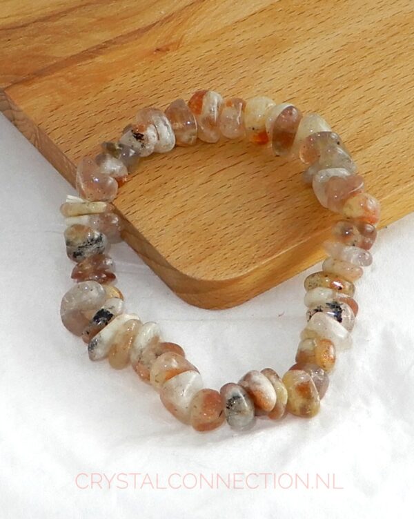 zonnesteen-armband-nugget Zoïsiet-robijn armband