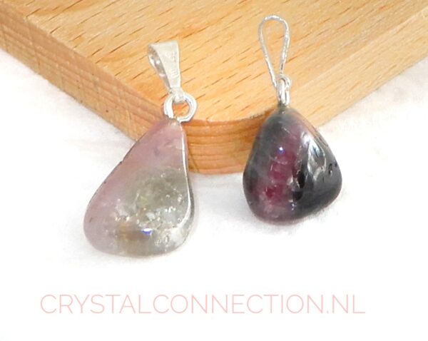 Watermeloen toermalijn hanger