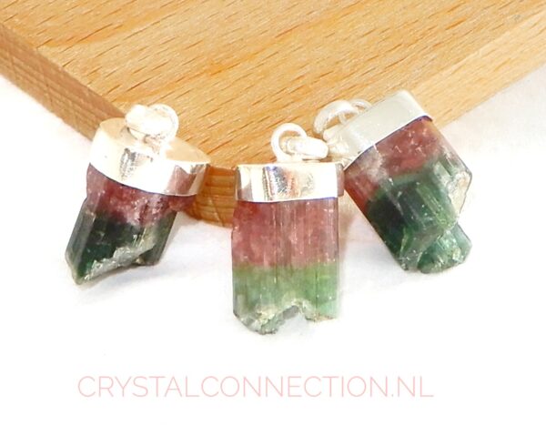 Watermeloen toermalijn hanger